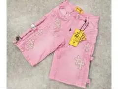 GUAPI PREMIUM スター柄 デニムパンツ ピンク - メルカリ