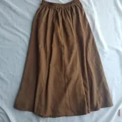 earth music＆ecology フレアスカート キャメル　ゴムウエスト