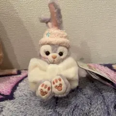 香港ディズニー新作　冬日　ステラルー　座る　ぬいぐるみキーチェーン