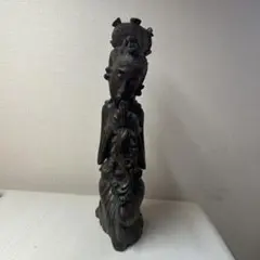 木製 女性像 彫刻 約30cm