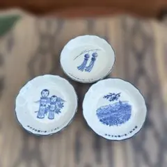 青い絵柄の皿セット　非売品