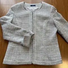 a.v.v ノーカラージャケット グレー系　セレモニー