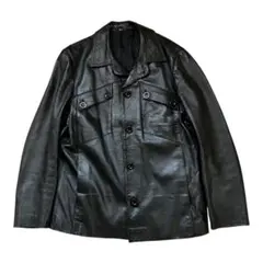 euro vintage ECHTES LEDER shirt jktのサムネイル
