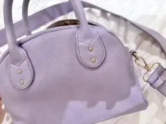 美品 2way ボストンバッグ パープル ラベンダー