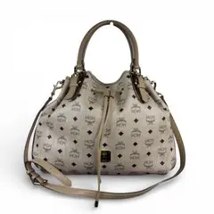 MCMヴィセトス 2WAY ハンドバッグ 巾着 ショルダー レザー ゴールド金具 MCMヴィセトス 2WAY ハンドバッグ 巾着 ショルダー レザー ゴールド