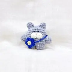 気まぐれだけど気付くとそばにいてくれる★お花ポシェットの子ねこさん✿あみぐるみ