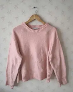本日限定価格☆アントマリーズ 長袖 クルーネック カラー ニット ピンク☆