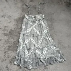 キャミワンピース ペイズリー柄ワンピース 総柄ワンピース ワンピース L