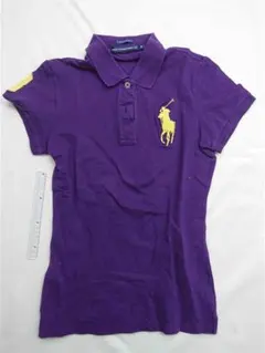 ◎ポロ ラルフローレン ビッグポニー ポロシャツ パープル系 M レディース