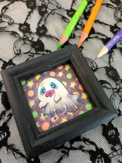 ハロウィンのディスプレイにも！よわよわおばけちゃんミニ額