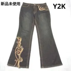 新品未使用 FLASH フレアデニム Y2Kスタイル ブーツカット