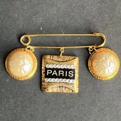PARIS ブローチ　ゴールド