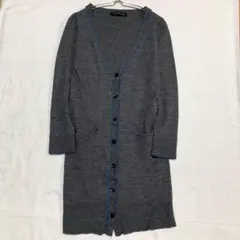 【アーバンリサーチ】ロングカーディガン 刺繍有 毛混 フルボタン one