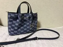 MICHAEL KORS MKロゴ 2way ショルダーバッグ ネイビー