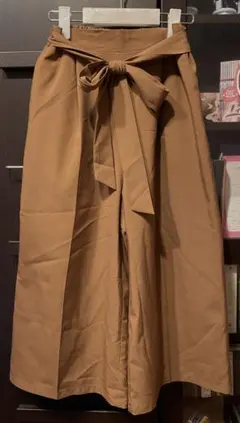 earth*リボンベルト付きワイドパンツ