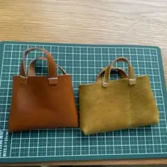 レザー ミニトートバッグ イエロー