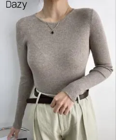 dazy ニット　カーキー　レディース