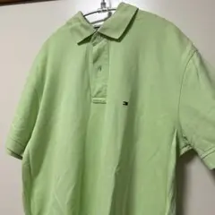 トミーヒルフィガー ライトグリーン ポロシャツ