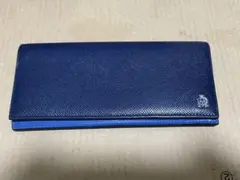 サ*ー様 ダンヒル　美品ネイビー レザー 長財布
