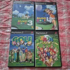 PS2 みんなのGOLF 3 4 GOLFパラダイス ゴルフル 4本セット