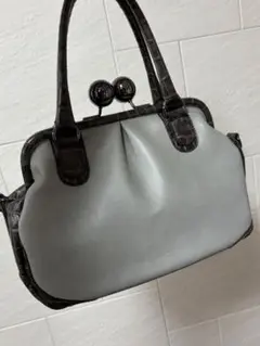 がま口バッグ 本革 美品