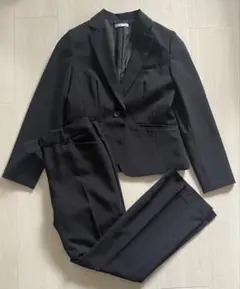 ニッセン スーツ 上下セット フォーマル ビジネス ブラック 洗える