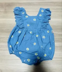 après les cours ロンパース　70cm お花 デニム
