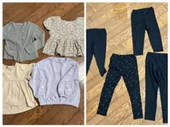 子供服　レギンス　七分丈レギンス　シャツセット　サイズ120