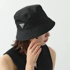 PRADA ナイロン バケットハット ブラック u3