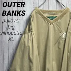 【 プルオーバー 】 ビッグシルエット　チェック　刺繍　XL ストリート　ゴルフ