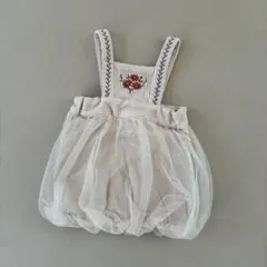 〚branshes〛ベビー トップス ワンピース 刺繍 ジャンパースカート70