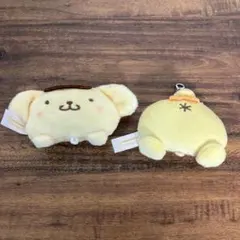 ポムポムプリン　ぬいぐるみチャーム　おしり　ひょっこり　２点セット　ガチャガチャ