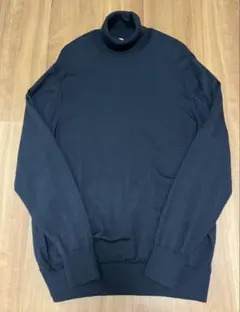 ユニクロ　メリノタートルネックセーター　ブラック　XL