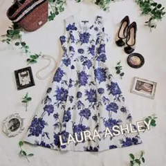 未使用タグ付✨LAURA ASHLEY　ジャガードフラワー　ワンピース　11号