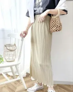 メロープリーツロングスカート