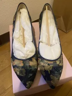 極美品 ダイアナ 絵画シリーズ 葛飾北斎 レースパンプス マルチカラー