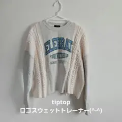 tiptop　ロゴスウェットトレーナー　freeサイズのサムネイル