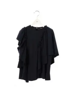 ☆安値美品！［ドゥロワー ］テンジク　アシンメトリーカットソー1 ネイビー ☆のサムネイル