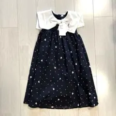 【新品タグ付き】アプレレクール　キティワンピース　 130サイズ　ブラックのサムネイル