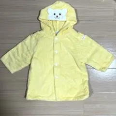 mikihouse ミキハウス ベビーバスローブ　くま柄　イエロー　ベビー