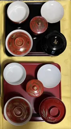 九谷焼　お食い初め用 食器セット　男の子用　女の子用　計2セット