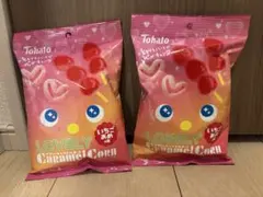Tohato LOVELY キャラメルコーン いちごあめ味 2袋のサムネイル