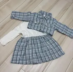 ツイード風ワンピース ジャケット セットアップ 80cm