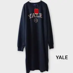タグ付き／YALE イエール　スウェットワンピース ／ブラック／Mゆったり