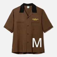 studio seven×GU スタジオセブン　オープンカラーシャツ　ブラウン