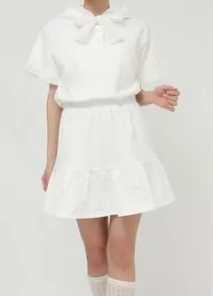 merry jenny リボンフードミニワンピース