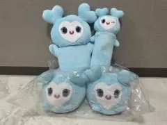 TWICE サナ ぬいぐるみスリッパ のびふにゃポーチ ティッシュ GIGO
