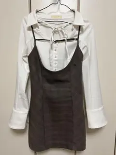 andmary Betty layered check dress brown - メルカリ