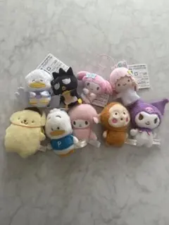 希少バツ丸くん、ぺっくる含む　サンリオ マスコット9点 まとめ売り！
