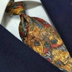 3本10000円【365】美品✨ゼニア　ネクタイ 個性的　アート柄　古着コーデ◎